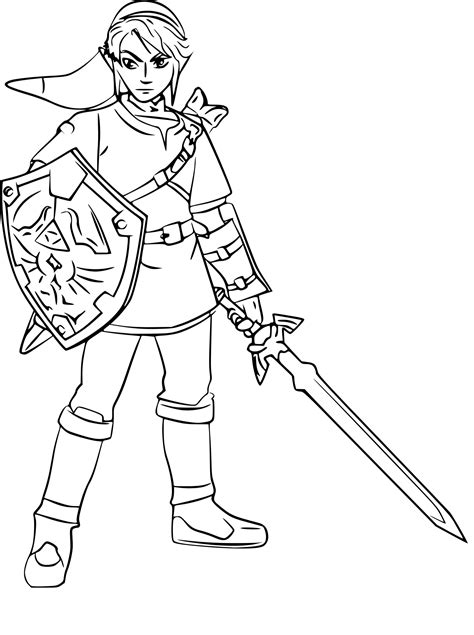 the legend of zelda coloring pages